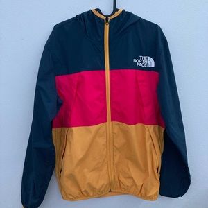 North face wind breaker. tricolor